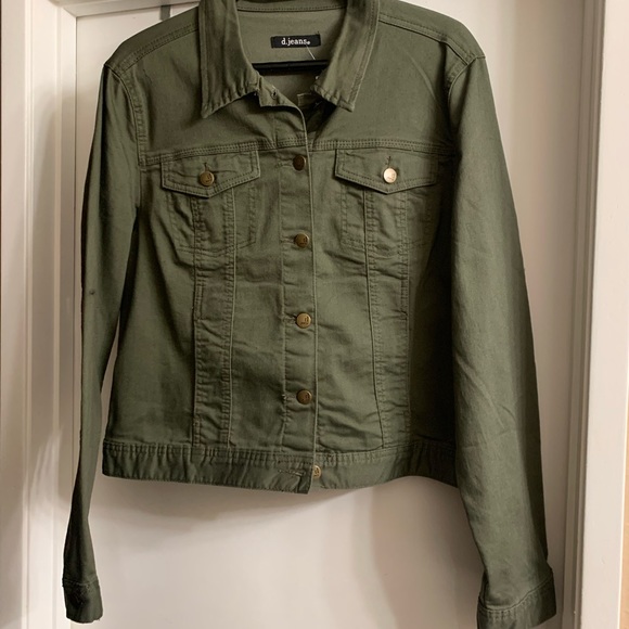 hunter green jean jacket